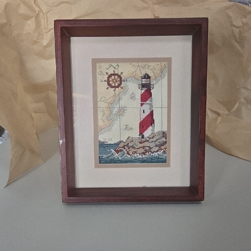 Lighthouse Cross-Stitch Art